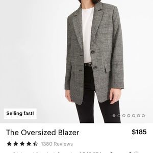 Everlane Oversized Blazer (Glen Plaid)